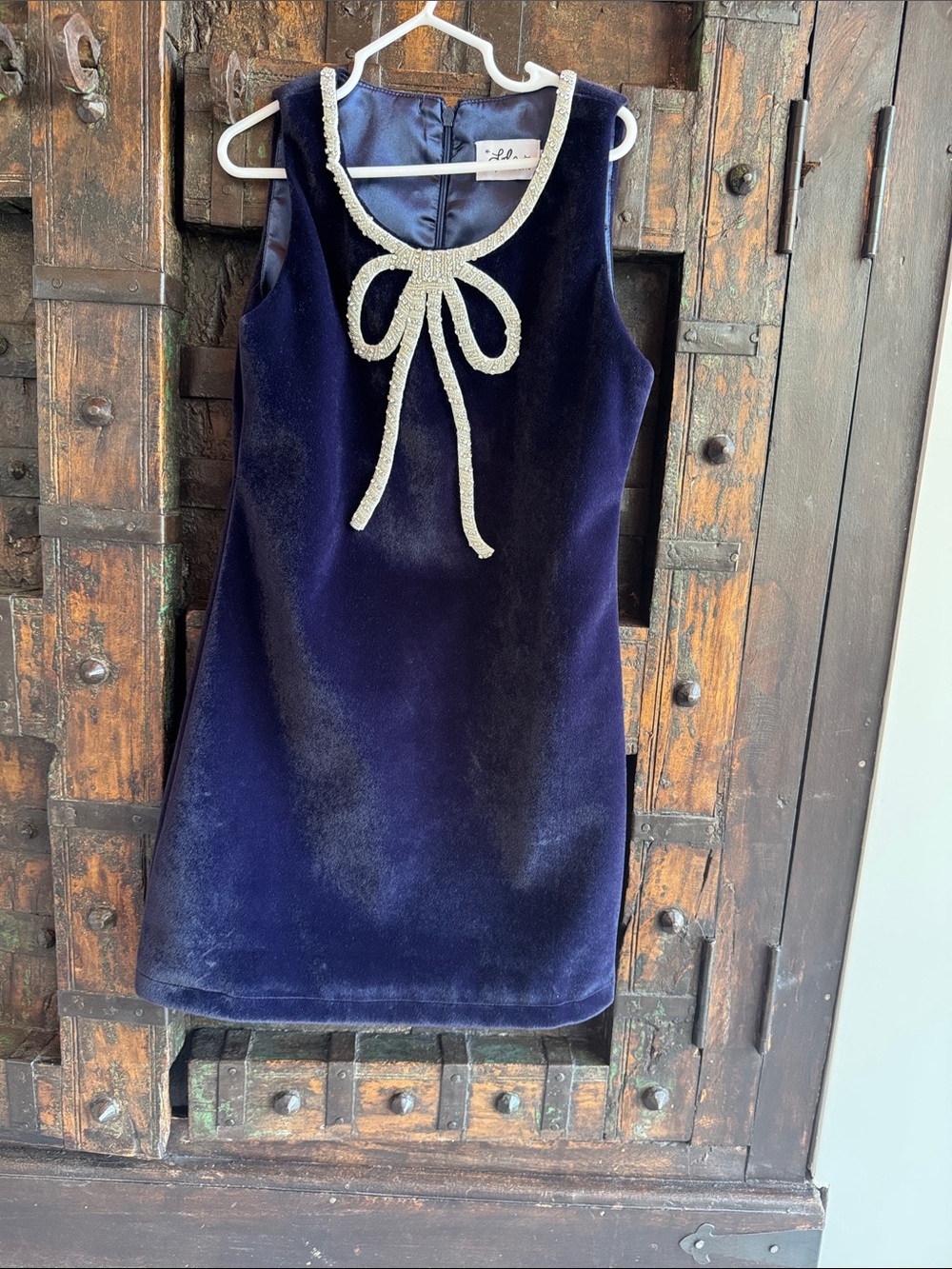 Lola and the boys velvet bow princess dress